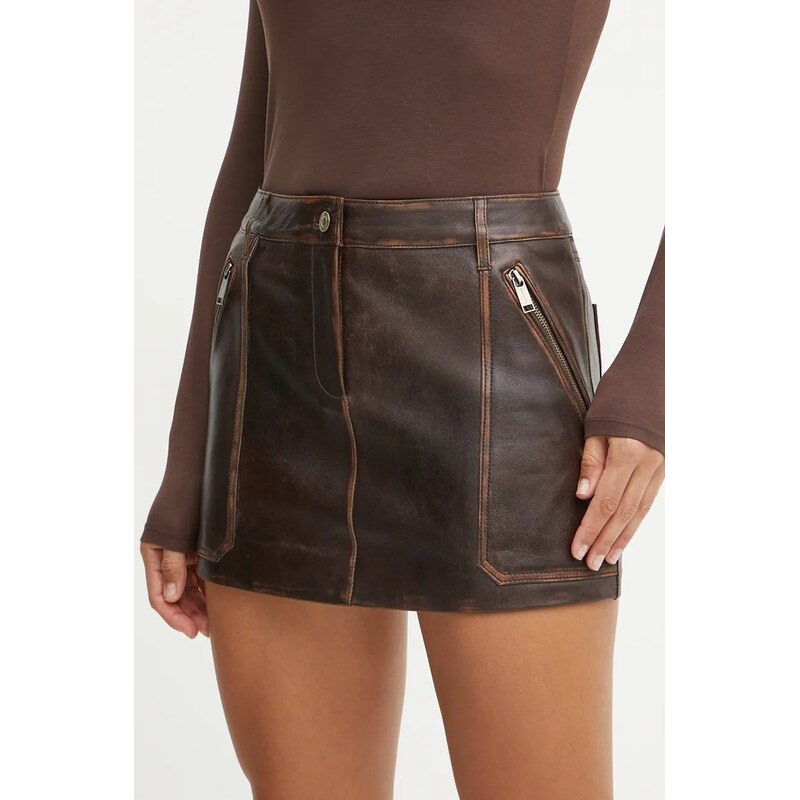 Kožená sukňa MICHAEL Michael Kors 60861490