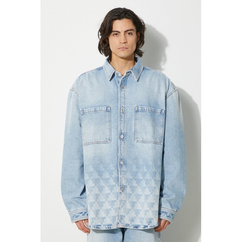Rifľová bunda Marcelo Burlon Laser Cross Dnm Overshirt 61025413