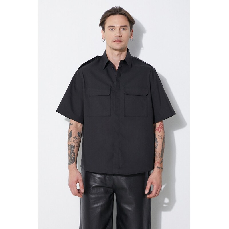 Košeľa Neil Barrett Loose Military Police Detail Short Sleeve Shirt 61025479