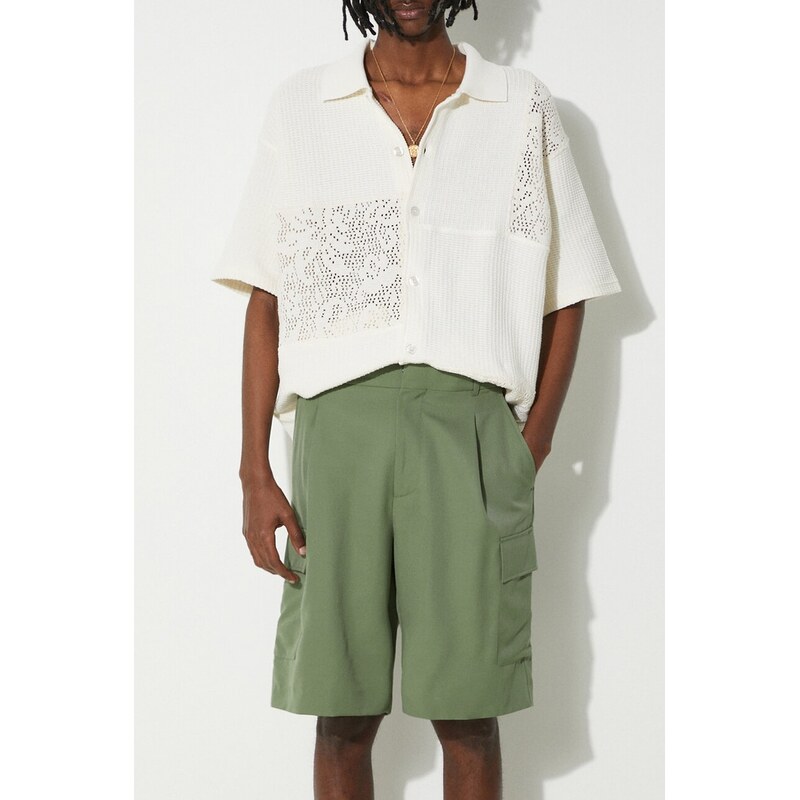 Šortky s prímesou vlny Drôle de Monsieur Le Short Cargo Laine 61016328