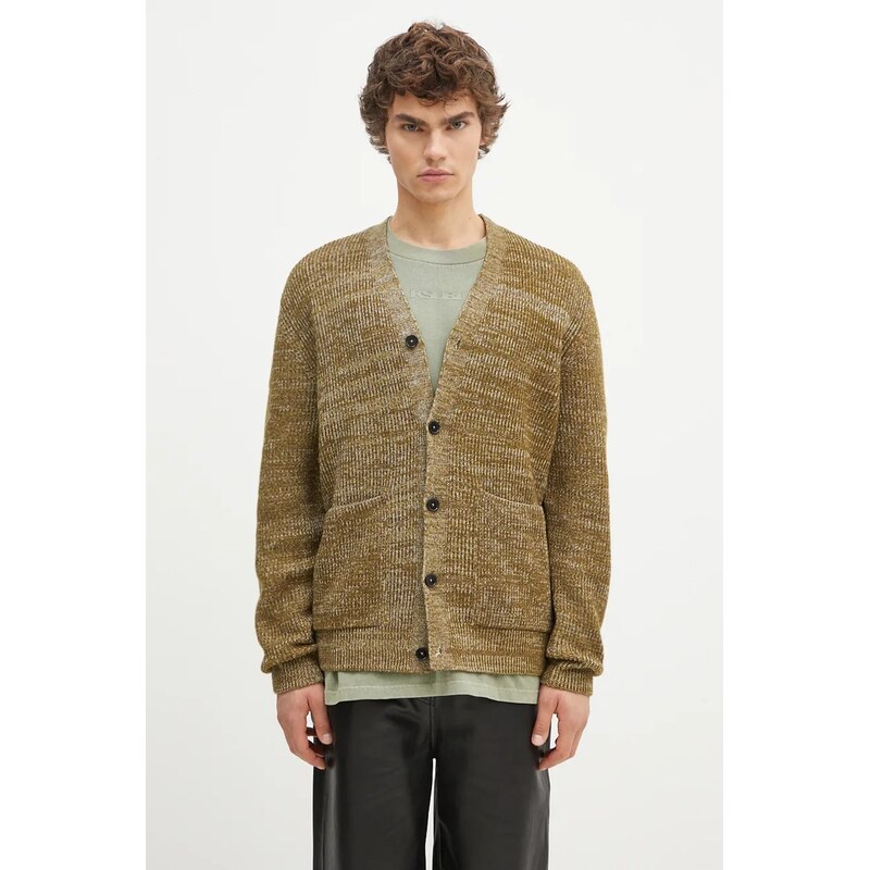 Vlnený kardigán Norse Projects Loki Wool Cotton Rib Cardigan 61025719