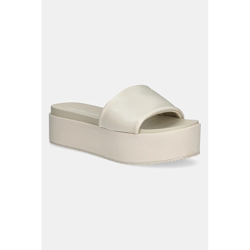 Šľapky Calvin Klein Jeans FLATFORM SANDAL SLIDE IN NYLON 62210276