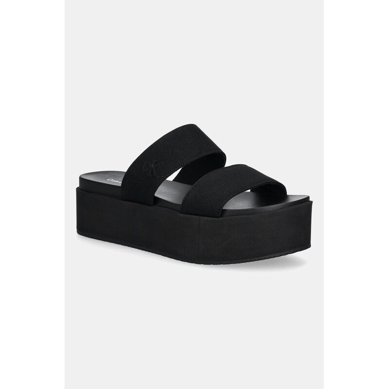 Šľapky Calvin Klein Jeans FLATFORM SANDAL WEBBING IN 62283973