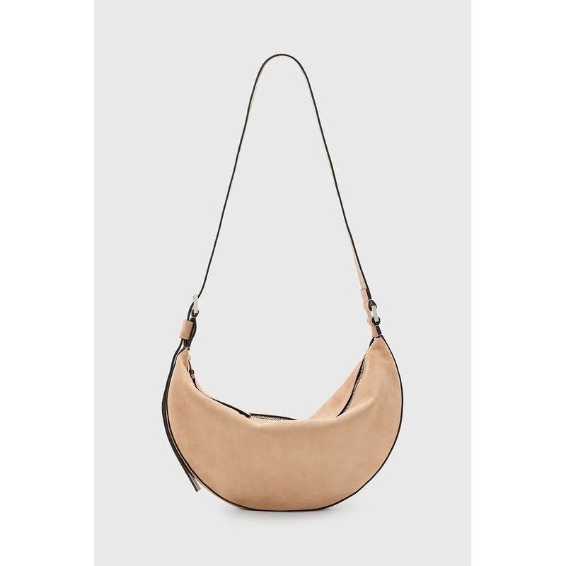 Semišová kabelka AllSaints HALFMOON 63996551