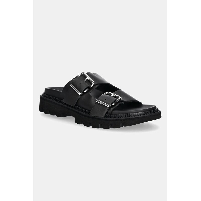 Kožené šľapky Tommy Jeans DOUBLE STRAP SANDAL 62326223