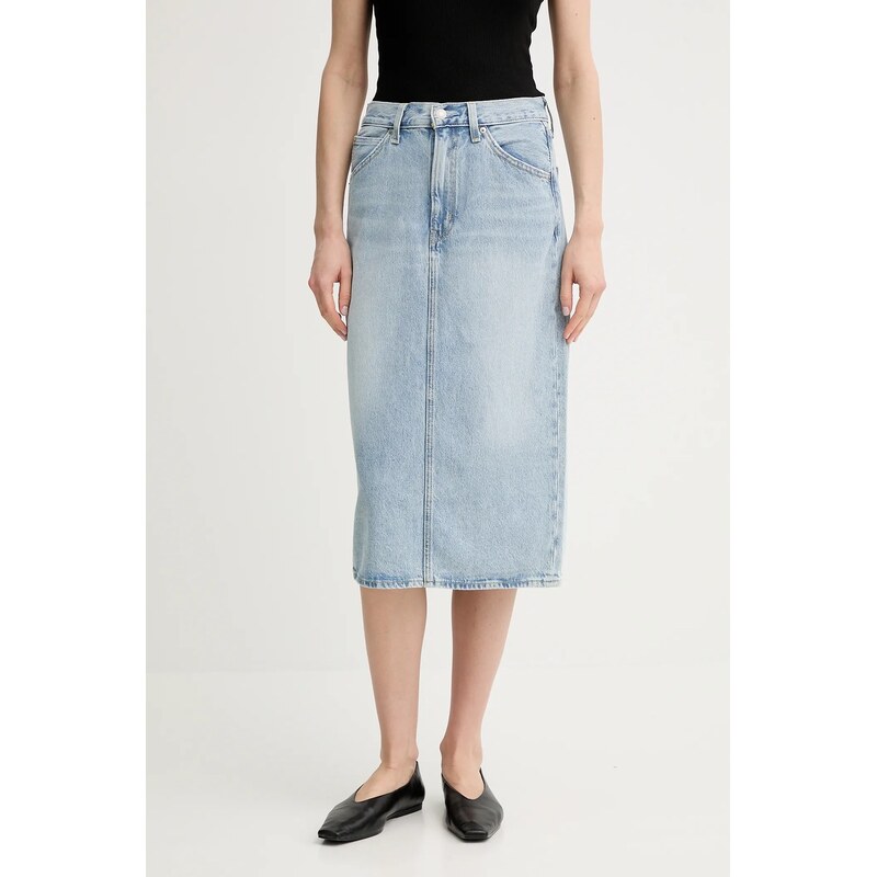 Rifľová sukňa Levis HR BACK SLIT SKIRT 63332001