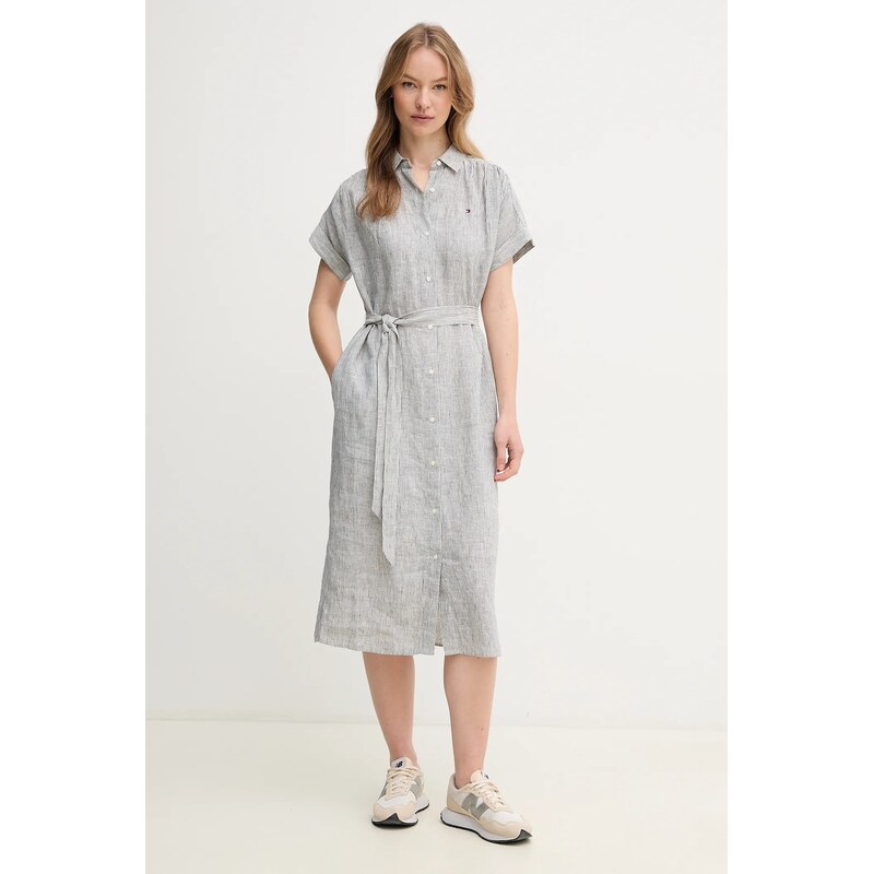 Ľanové šaty Tommy Hilfiger 63180515