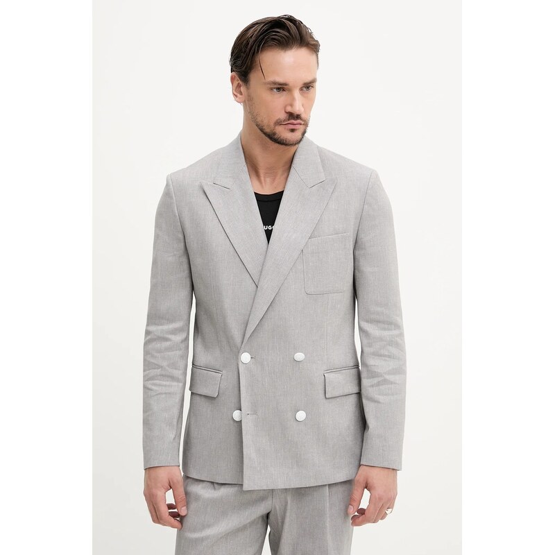 Sako s prímesou ľanu HUGO 62657265