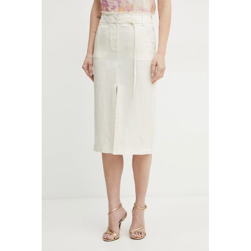 Sukňa s prímesou ľanu Patrizia Pepe 64325524