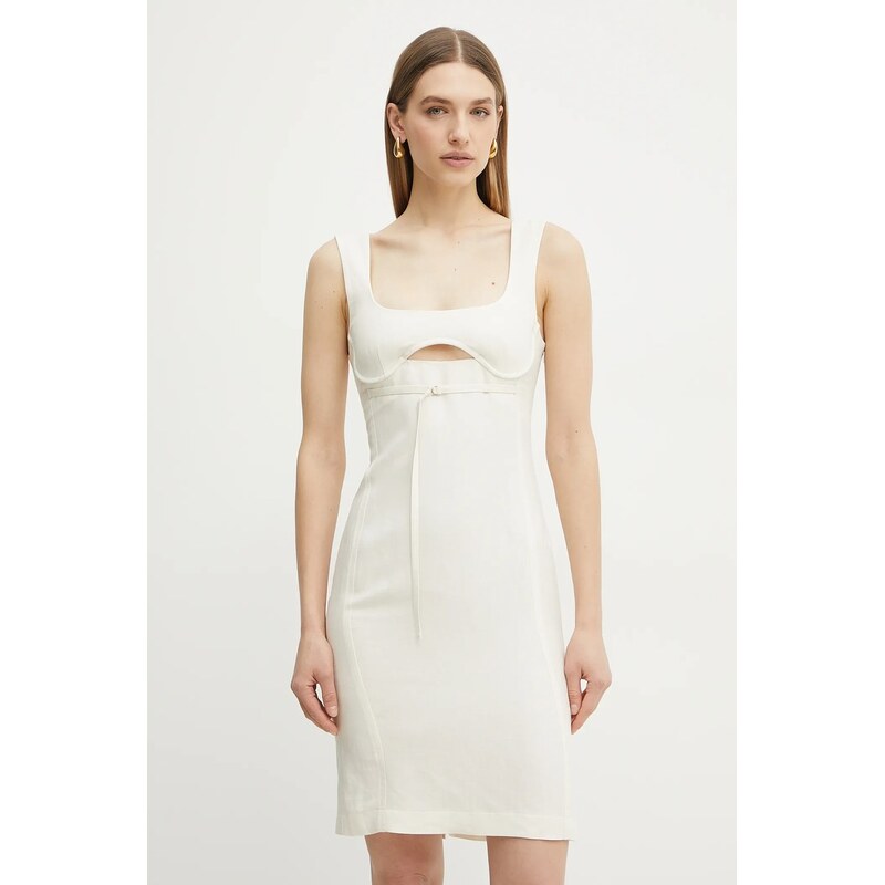 Šaty s prímesou ľanu Patrizia Pepe 64325559