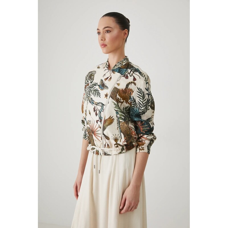 Ľanová bomber bunda Medicine 66512701