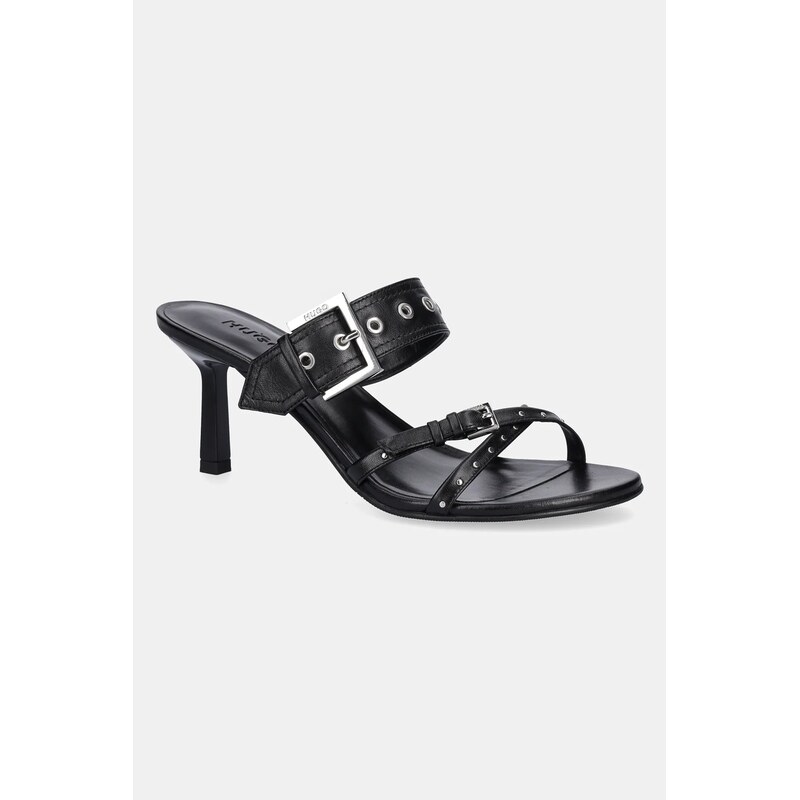 Kožené šľapky HUGO Katniss 62807868