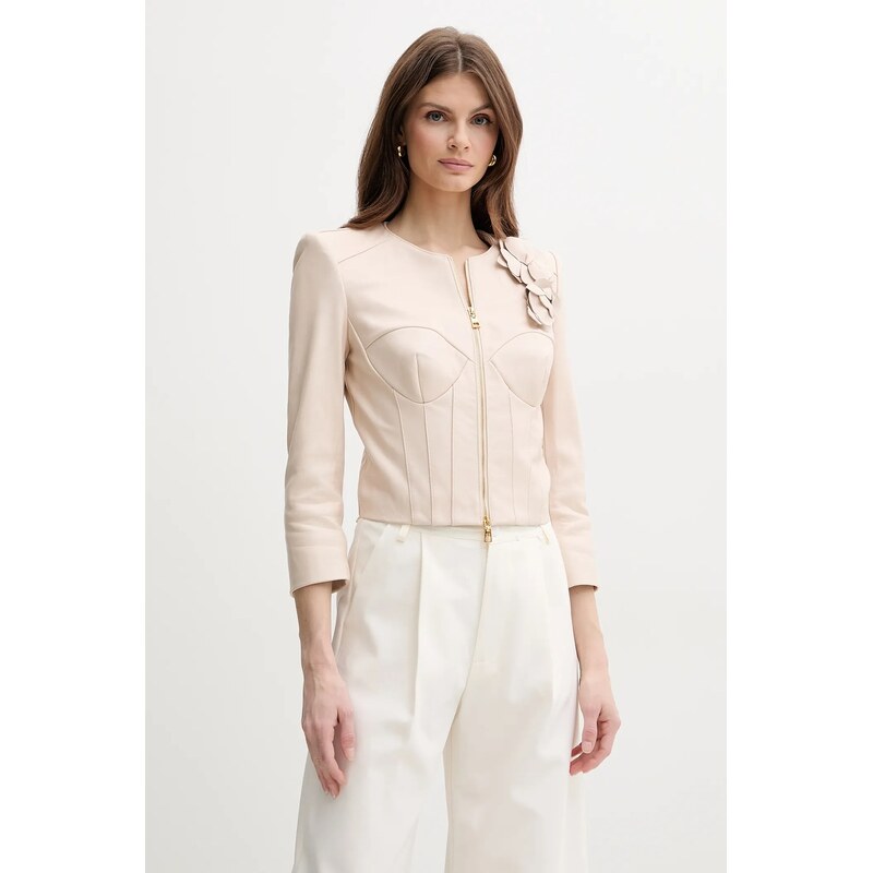 Kožená bunda Elisabetta Franchi 63998825