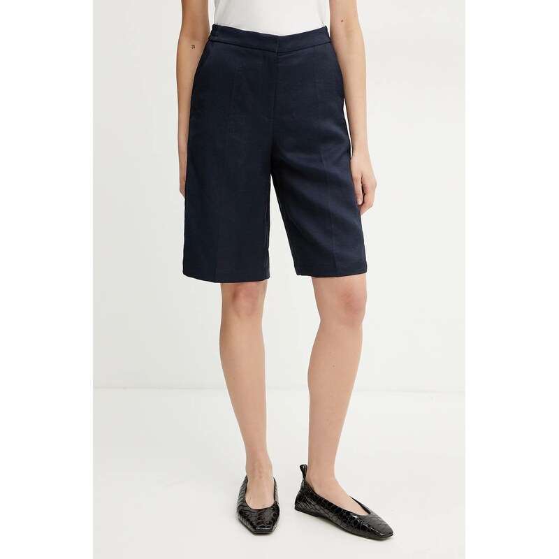 Šortky s prímesou ľanu BOSS 62903942