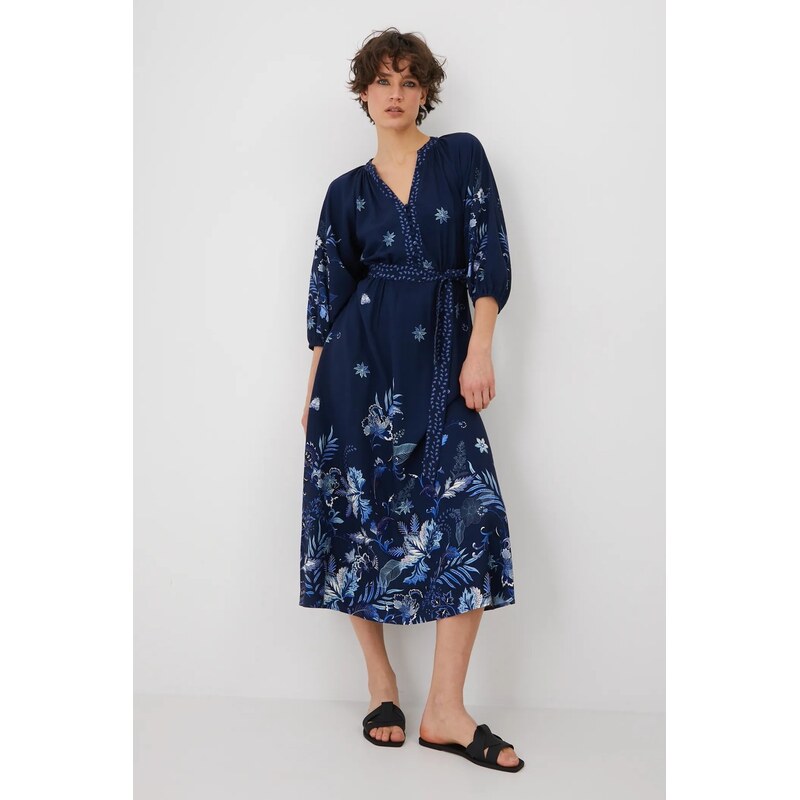 Šaty s prímesou ľanu Medicine 66512767