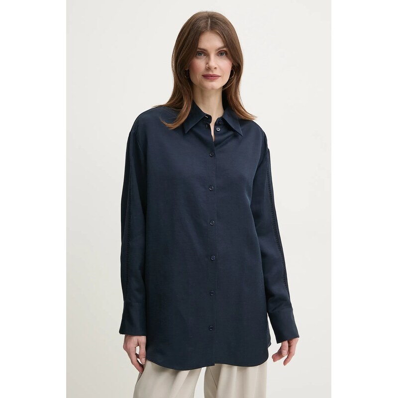 Košeľa s prímesou ľanu BOSS 62951216