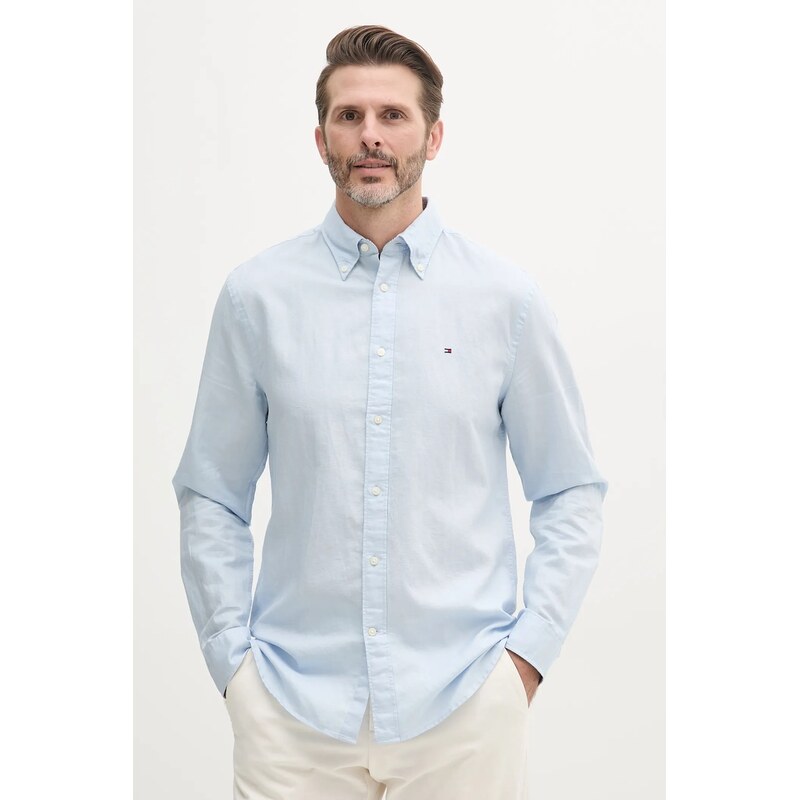 Košeľa s prímesou ľanu Tommy Hilfiger 63312937