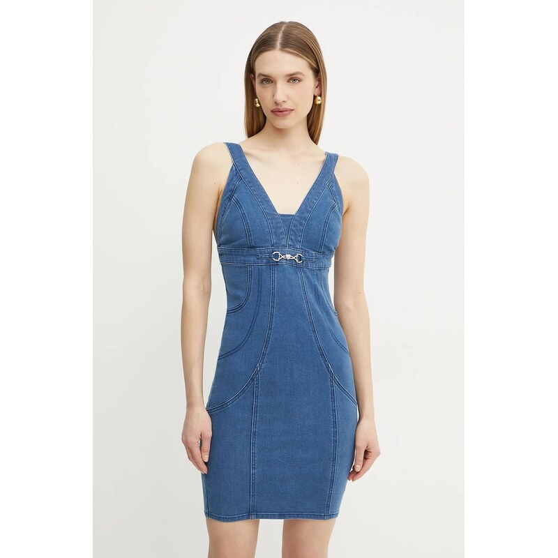 Šaty s prímesou hodvábu Guess JEWEL 63039832