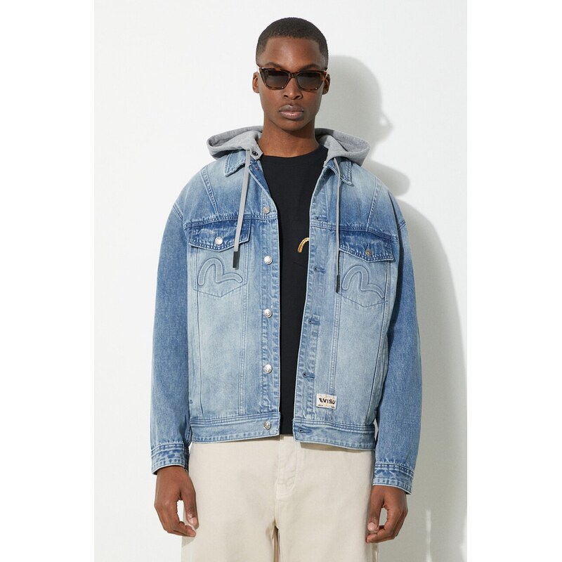 Rifľová bunda Evisu Seagull & Evisu Embossed 63994398