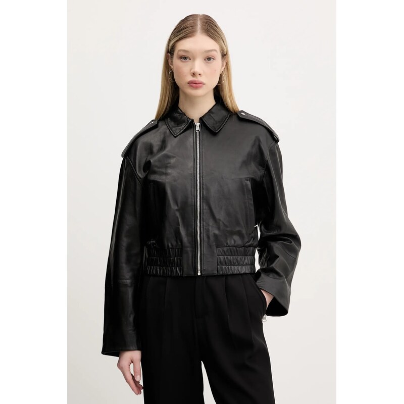 Kožená bunda HUGO 63095088