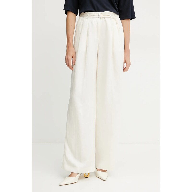 Nohavice s prímesou ľanu BOSS 63249019