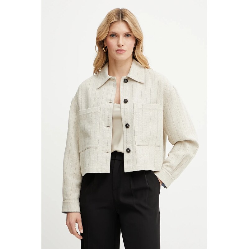 Košeľová bunda s prímesou ľanu MAX&Co. 64183941