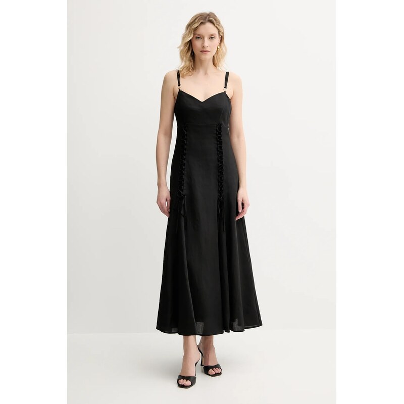 Šaty s prímesou ľanu Twinset 63457153