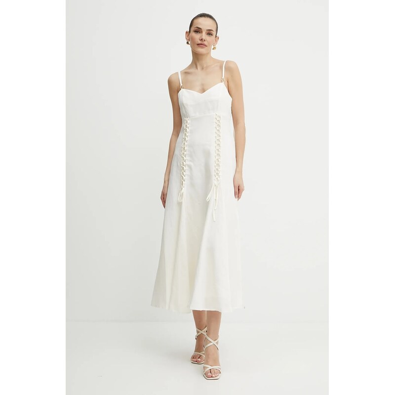 Šaty s prímesou ľanu Twinset 63457154