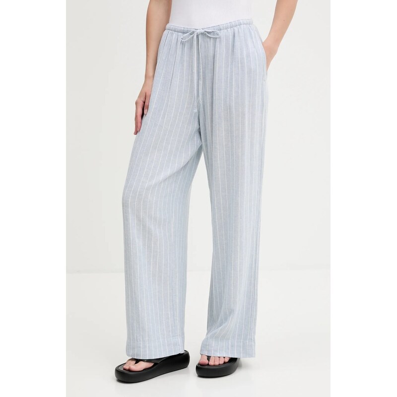 Ľanové nohavice Abercrombie & Fitch 63537577