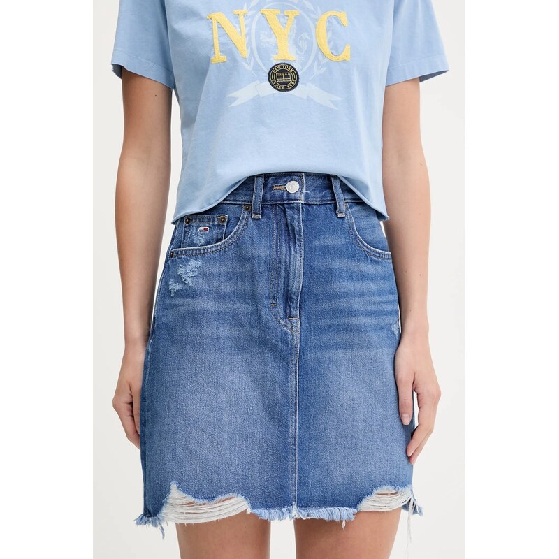 Rifľová sukňa Tommy Jeans 63537917