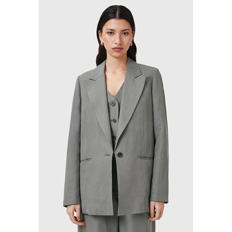 Sako s prímesou ľanu AllSaints AVERIE 63996816