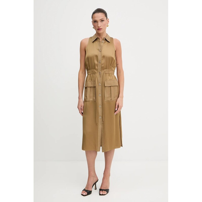 Šaty s prímesou ľanu Twinset 63613716