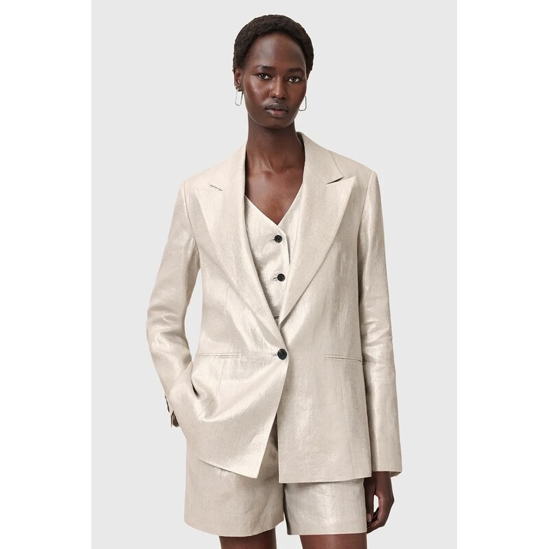 Ľanové sako AllSaints AVERIE 63996900