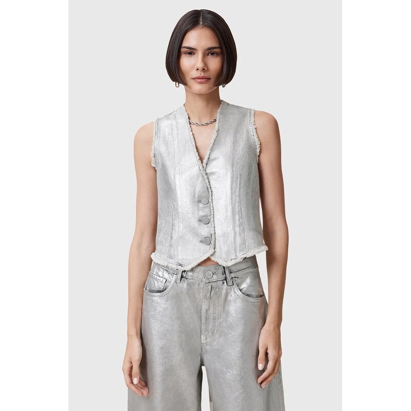 Bavlnená vesta AllSaints ANDREA 63996974