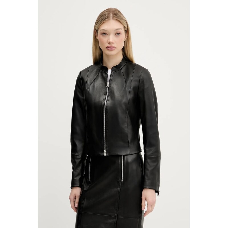 Kožená bunda HUGO Lasari 63768838