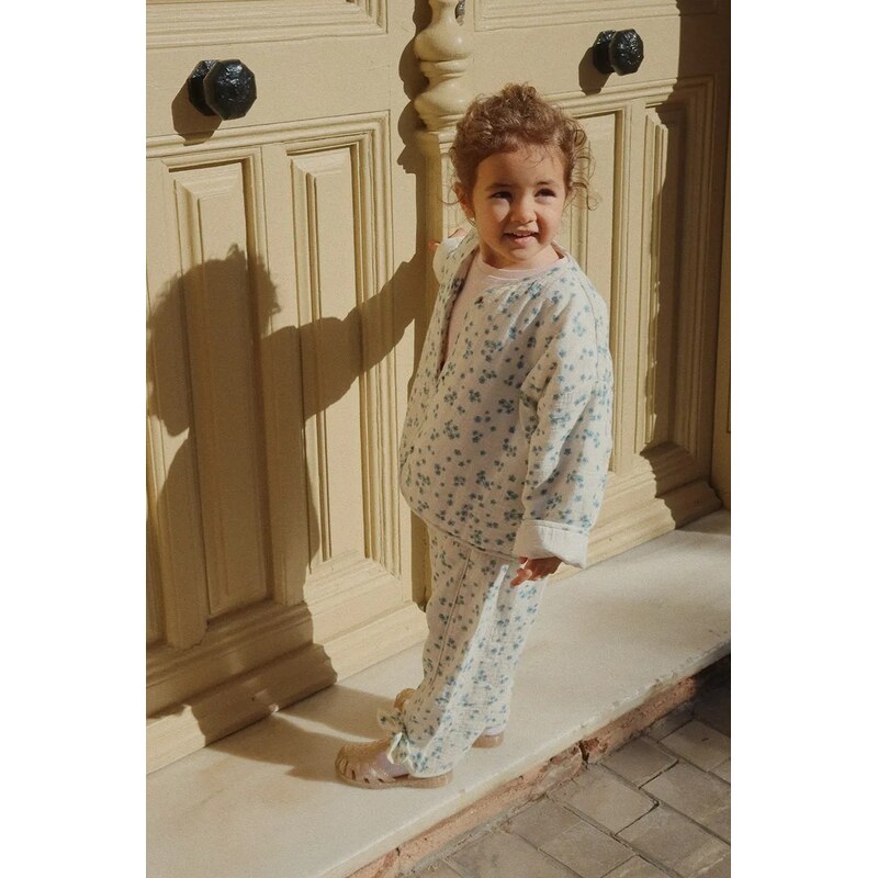 Detské bavlnené nohavice Konges Sløjd RHW x KS MIOBLU PANTS GOTS 63787597