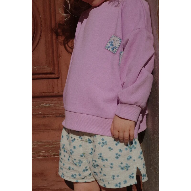 Detské bavlnené šortky Konges Sløjd RHW X KS MIOBLU SHORTIE GOTS 63787598