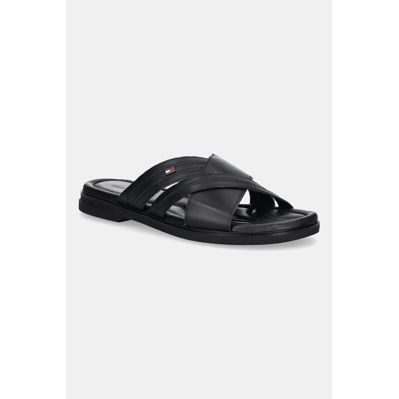 Kožené šľapky Tommy Hilfiger PREMIUM TH CC LTH SANDAL 63848382