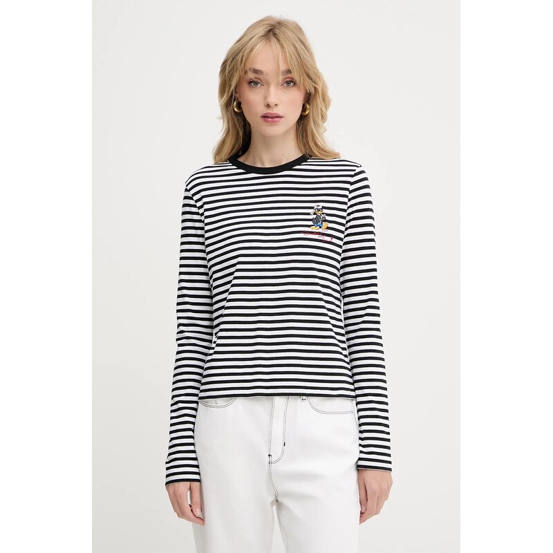 Bavlnené tričko s dlhým rukávom Karl Lagerfeld KL X DISNEY 66513323