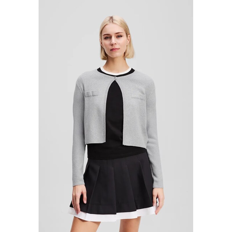 Kardigán s prímesou vlny Karl Lagerfeld IKON 63995028