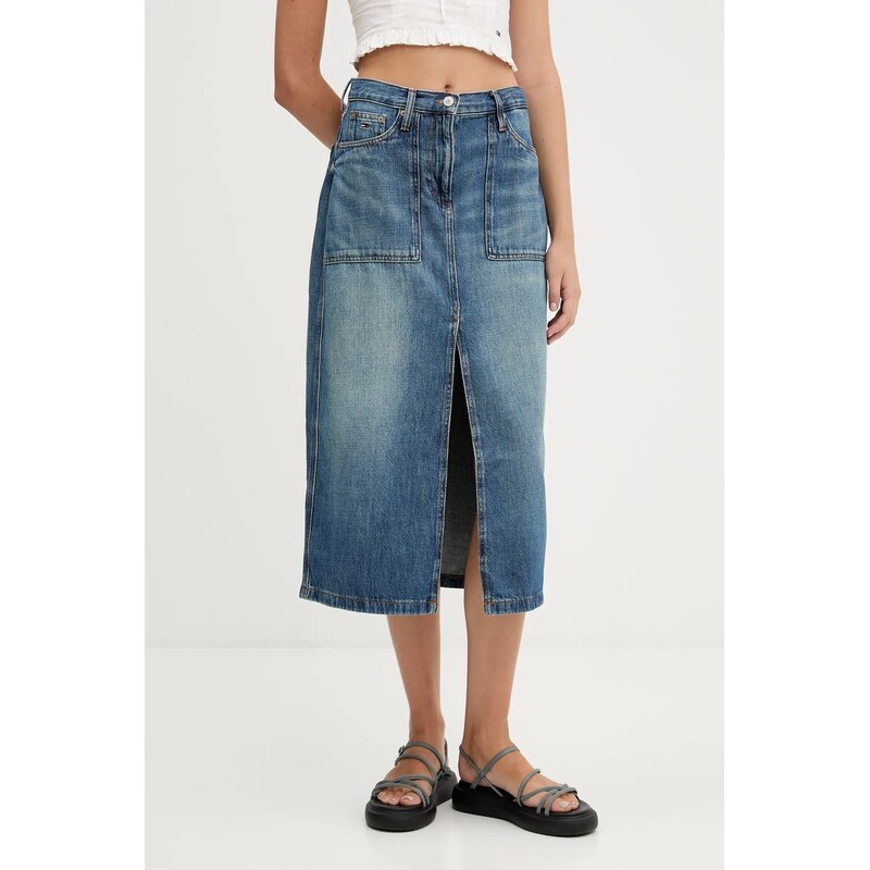 Rifľová sukňa Tommy Jeans 64017780