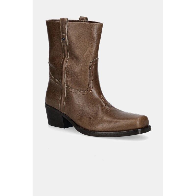 Kožené členkové topánky Weekend Max Mara Ranch 64047321
