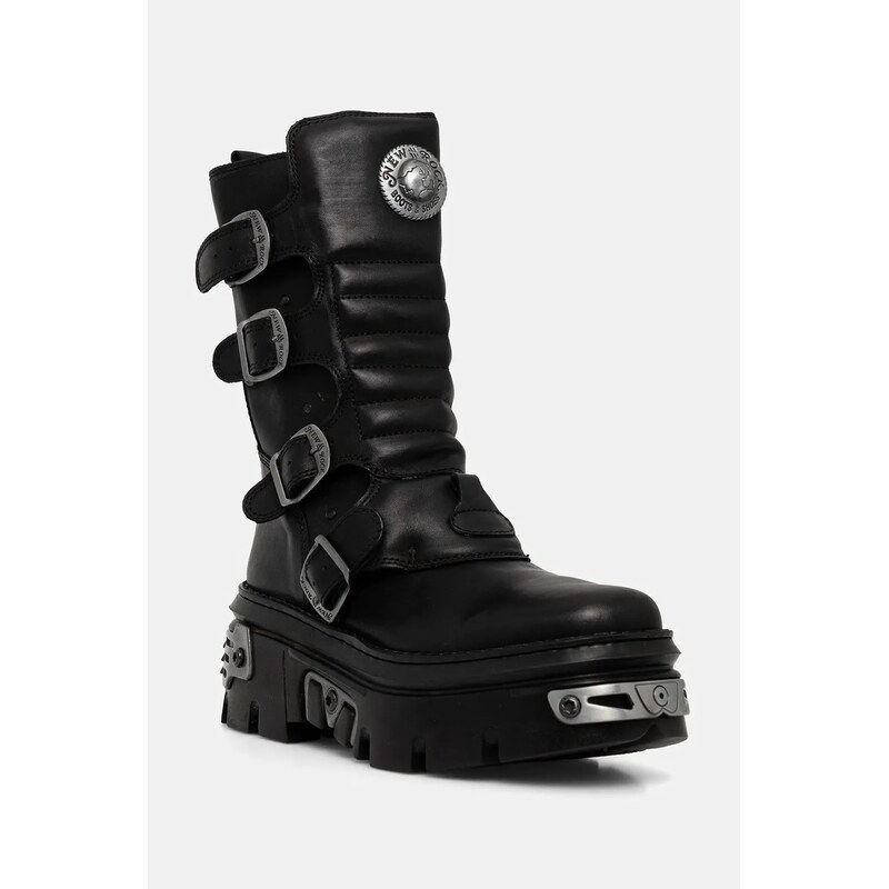 Kožené workery New Rock CRUST NEGRO REACTOR CASCO TOBERAS 64103441