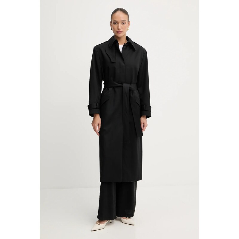 Vlnený trenčkot BOSS Ciolet 64112758