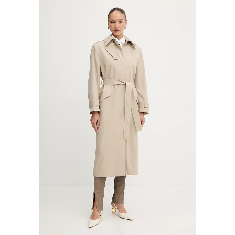 Vlnený trenčkot BOSS Ciolet 64121735