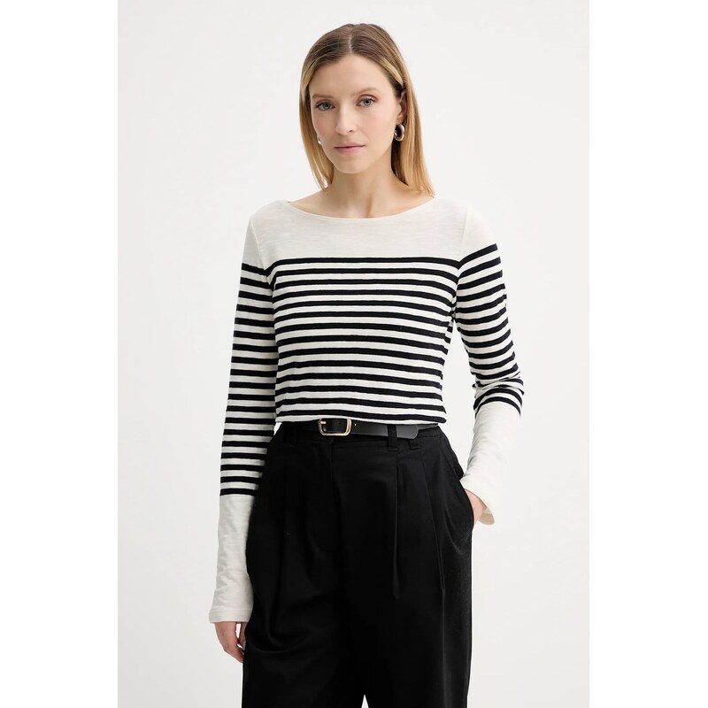 Bavlnené tričko s dlhým rukávom Marc OPolo 66513445