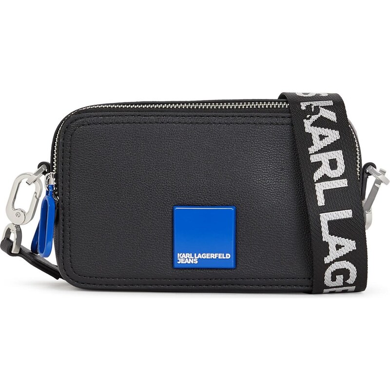 KARL LAGERFELD JEANS Taška cez rameno modrá / čierna / šedobiela 63780610