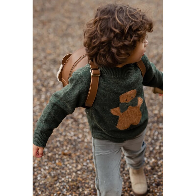 Vlnený detský svetrík Donsje Denn Merino Wool Sweater Gingerbread 65969487