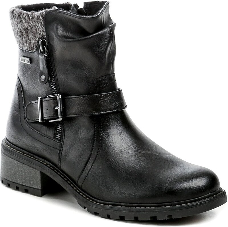 Jana 8-26488-45 čierne dámske zimné topánky šírka H 66034422