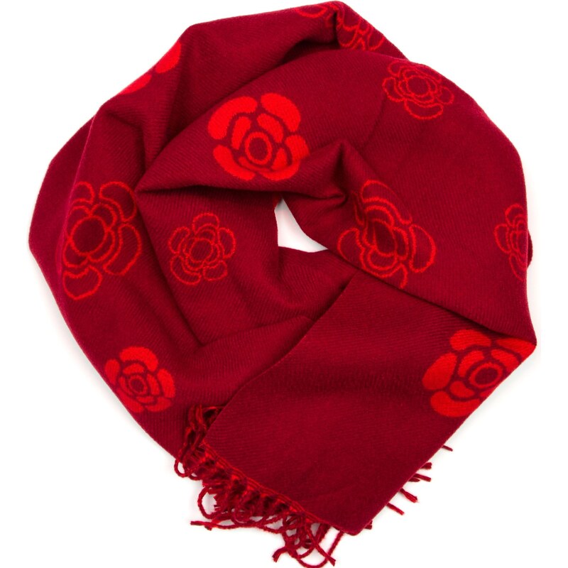 Blaire Dámsky šál Evana s motívom červená 66035450